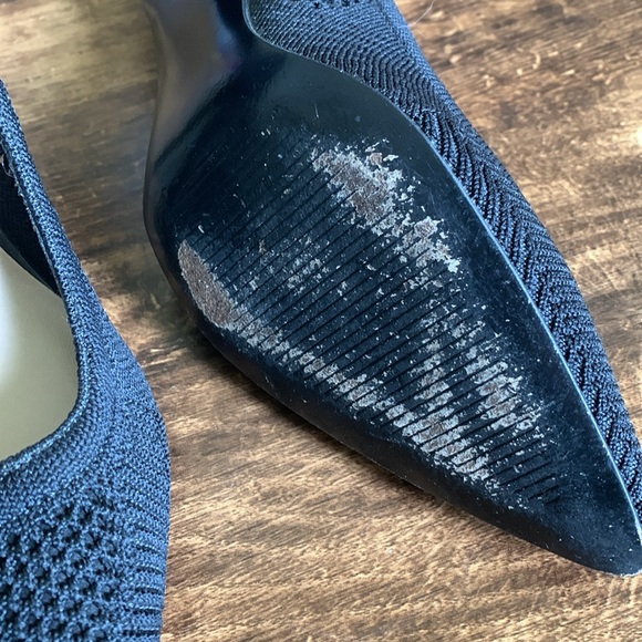 NEIMAN MATCUS BLACK KNIT STILETTO SHOE - Picture 6 of 8